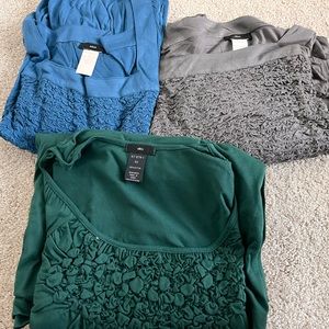 Lot of 3 brand new tunic tops 5x